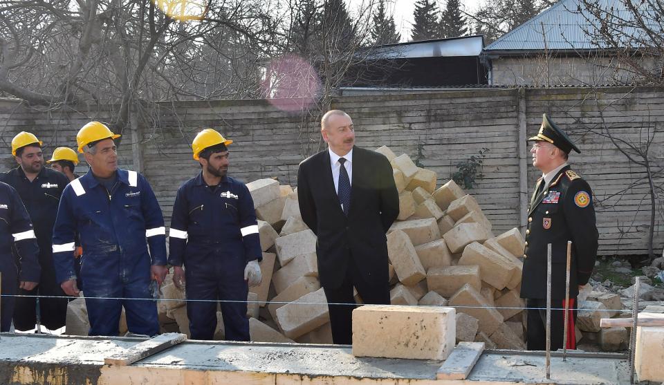 Ilham Aliyev viewed works to eliminate consequences of earthquake in Aghsu