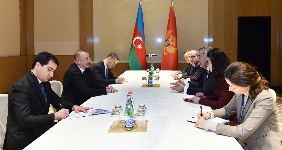 Ilham Aliyev met with Montenegrin President Milo Dukanovic