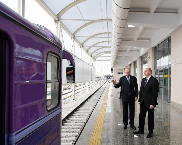 Ilham Aliyev viewed conditions created at Bakmil station of Baku Metro after major overhaul