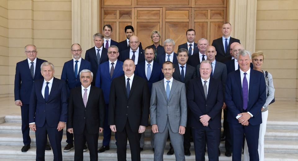 Ilham Aliyev received UEFA delegation