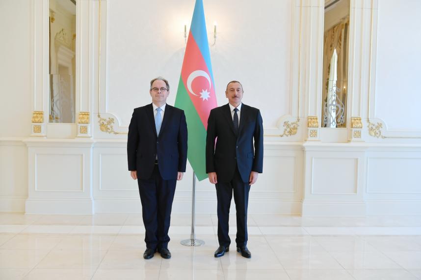 Ilham Aliyev received credentials of incoming Latvian ambassador