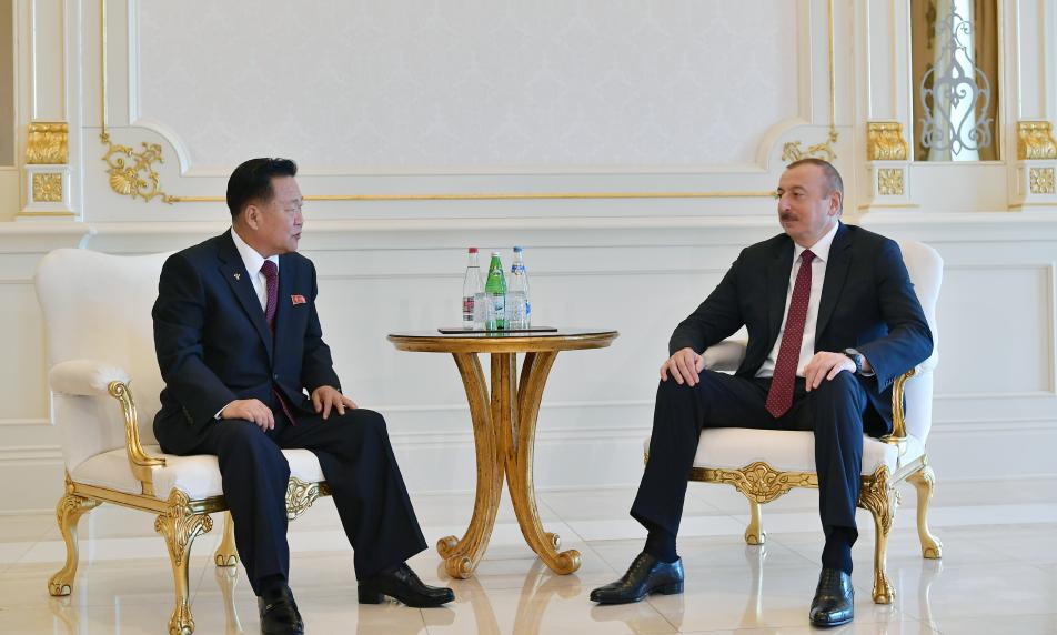 Ilham Aliyev received delegation led by President of Presidium of Supreme People’s Assembly of Democratic People’s Republic of Korea