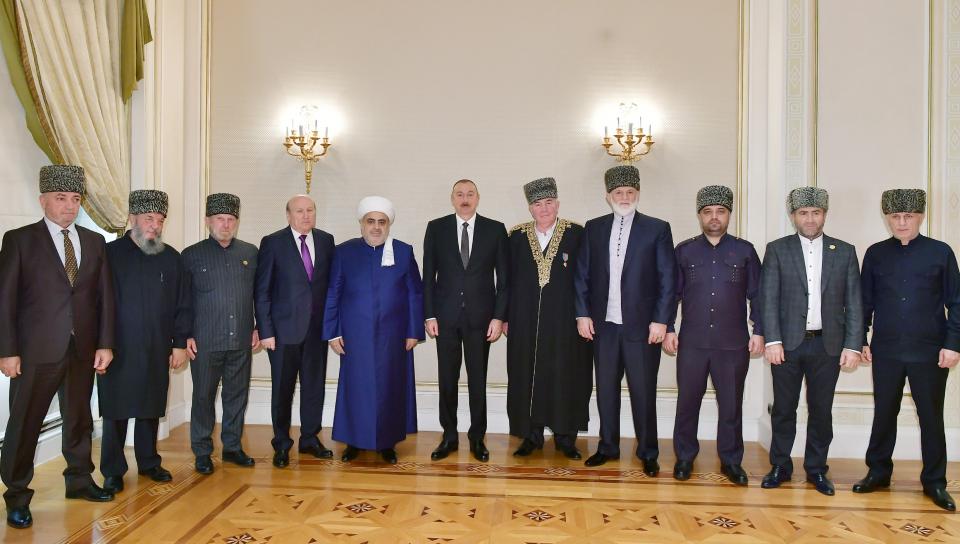 Ilham Aliyev received delegation of group of Muslim religious figures of Russia`s North Caucasus republics