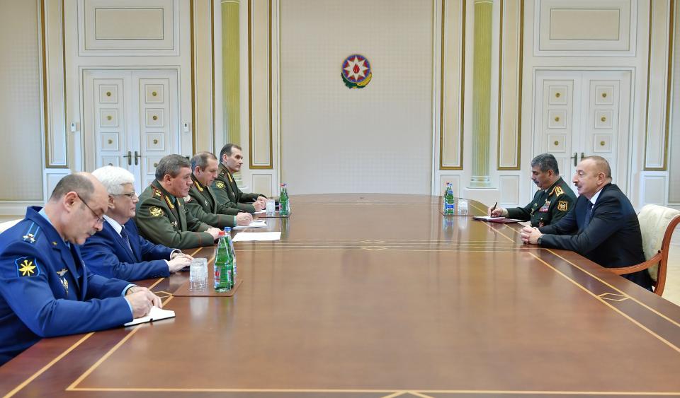 Ilham Aliyev received delegation led by Chief of General Staff of Russian Armed Forces