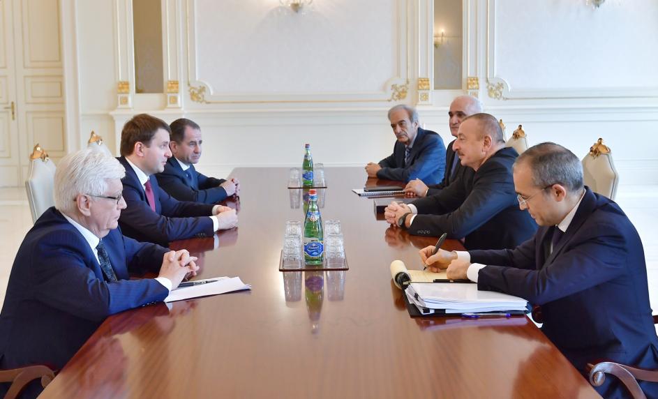 Ilham Aliyev received delegation led by Russian minister of economic development