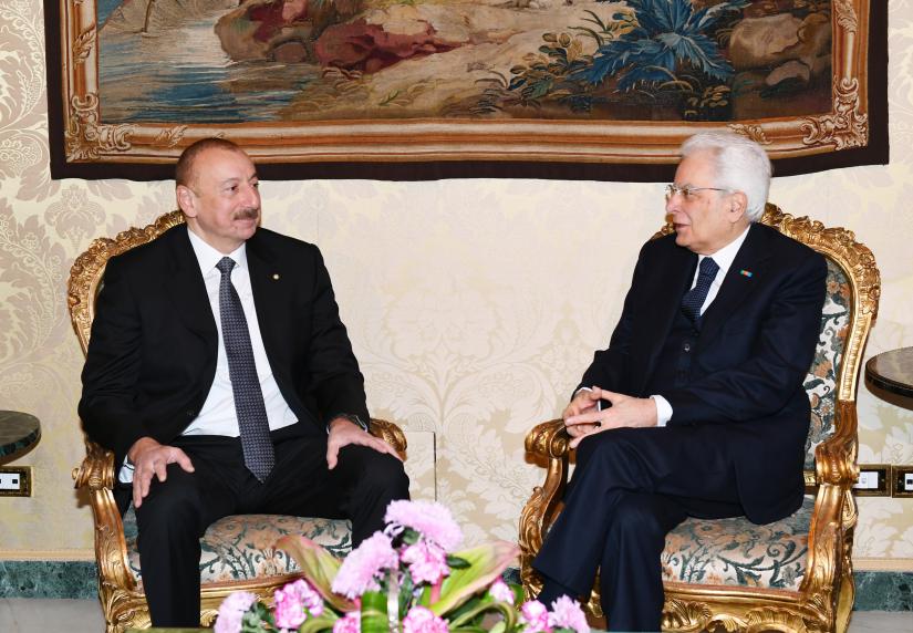 Встреча президентов Азербайджана и Италии один на один