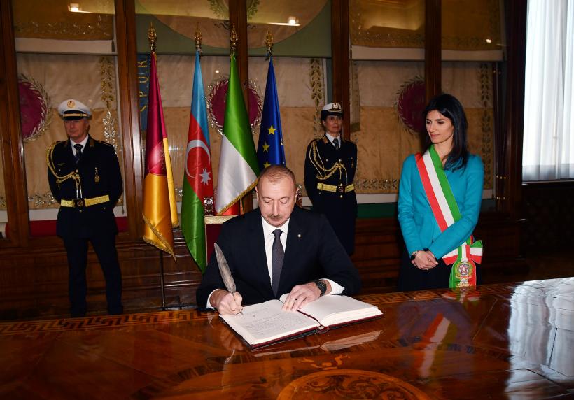 Ilham Aliyev met with mayor of Rome