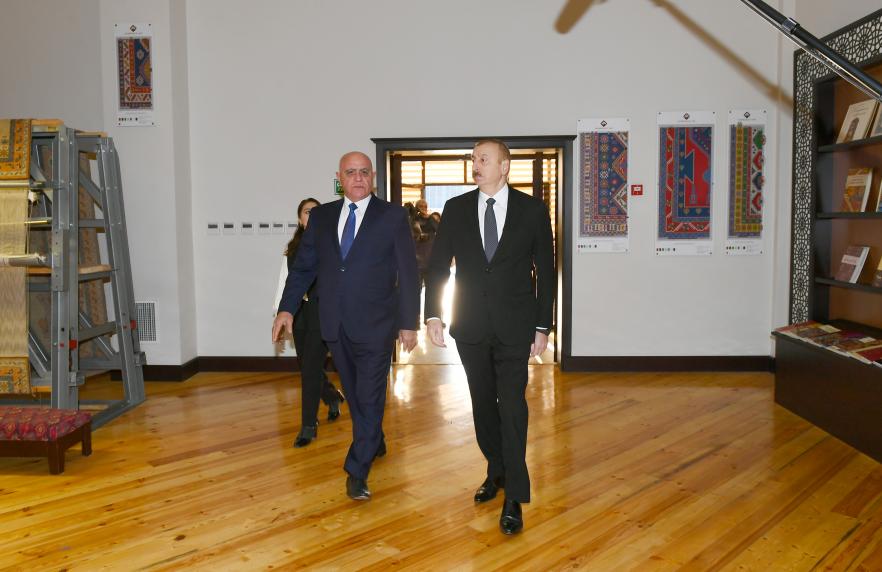 Ilham Aliyev visited Aghstafa branch of “Azerkhalcha” OJSC