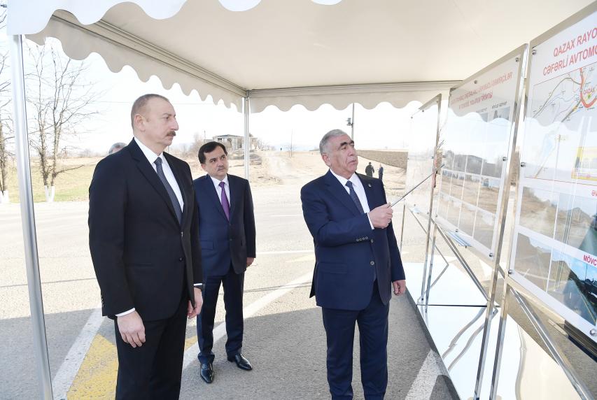 Ilham Aliyev attended opening of Dash Salahli-Urkmazli-Damirchilar highway