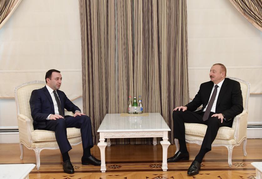 Ilham Aliyev received Georgian defense minister