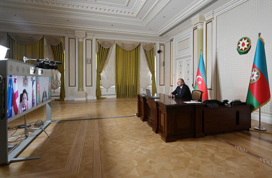 President of Georgia Salome Zourabichvili and Ilham Aliyev have had a conversation through a video conference