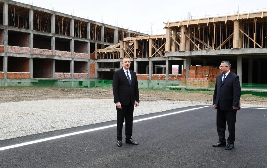 Ilham Aliyev viewed construction progress at blocks of residential buildings for 3,042 IDP families