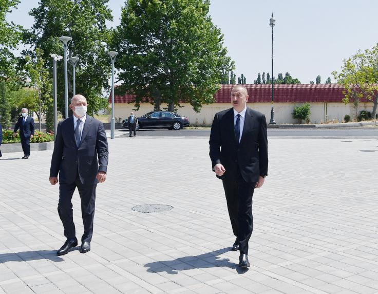 Visit of Ilham Aliyev to the regions of Tartar  and Aghjabadi