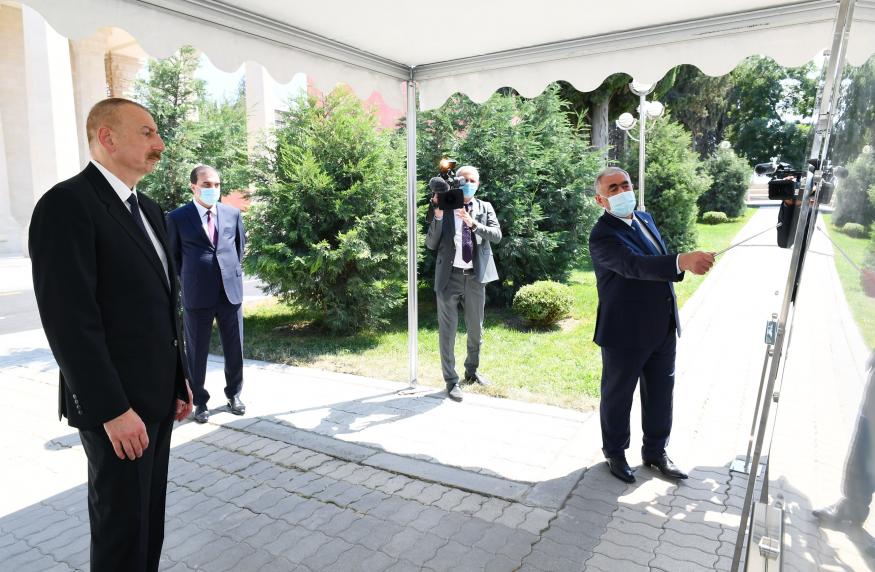 Ilham Aliyev launched newly renovated bridge over Ganjachay River