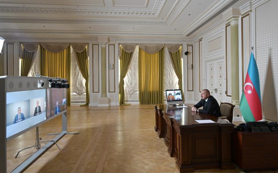 President Ilham Aliyev chaired a meeting in a video format on measures to fight coronavirus and the socio-economic situation