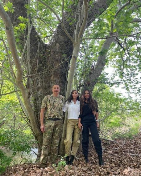 First Vice-President Mehriban Aliyeva shared video footages on her Instagram page from visit to Jabrayil and Zangilan districts