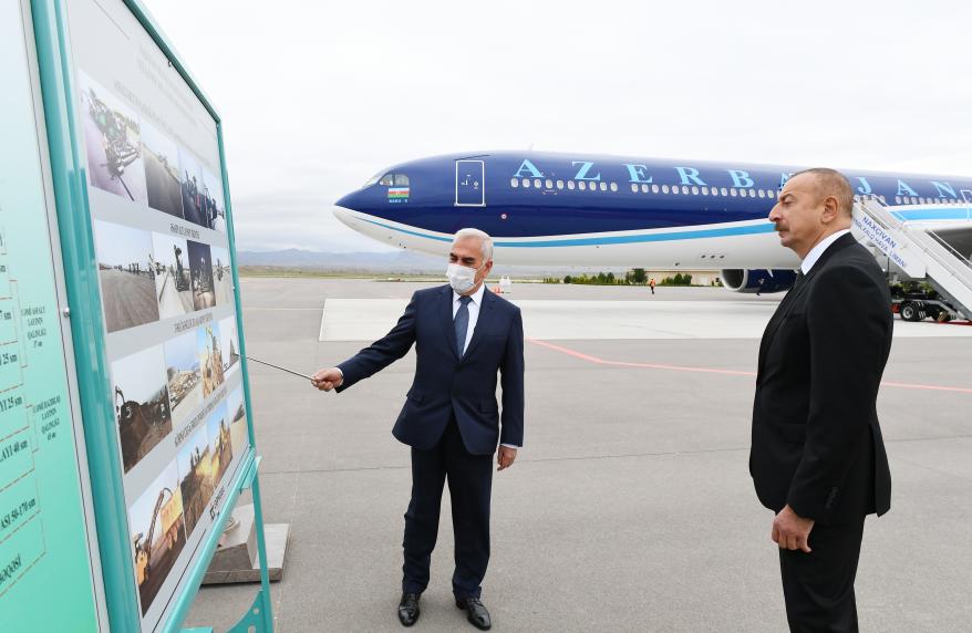 Ilham Aliyev attended presentation of new runway at Nakhchivan International Airport