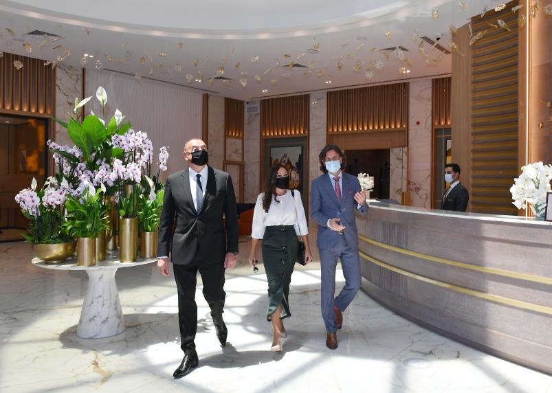 Ilham Aliyev attended inauguration of Intercontinental hotel