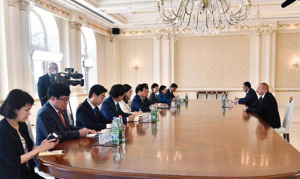 Ilham Aliyev received delegation led by Speaker of Republic of Korea National Assembly