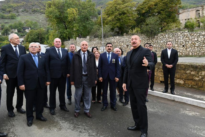 Ilham Aliyev visited Tugh village together with members of general public of Khojavand district