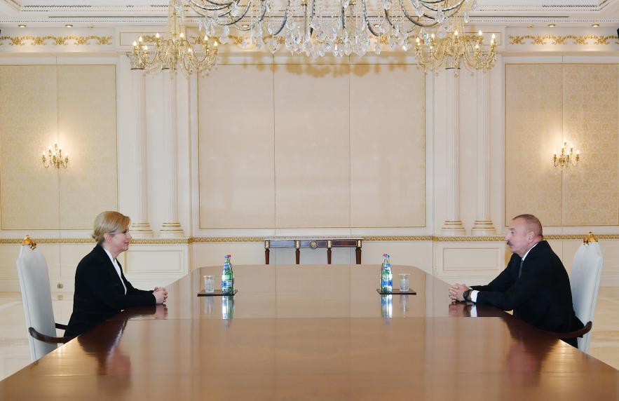 Ilham Aliyev received former President of Croatia Kolinda Grabar-Kitarović