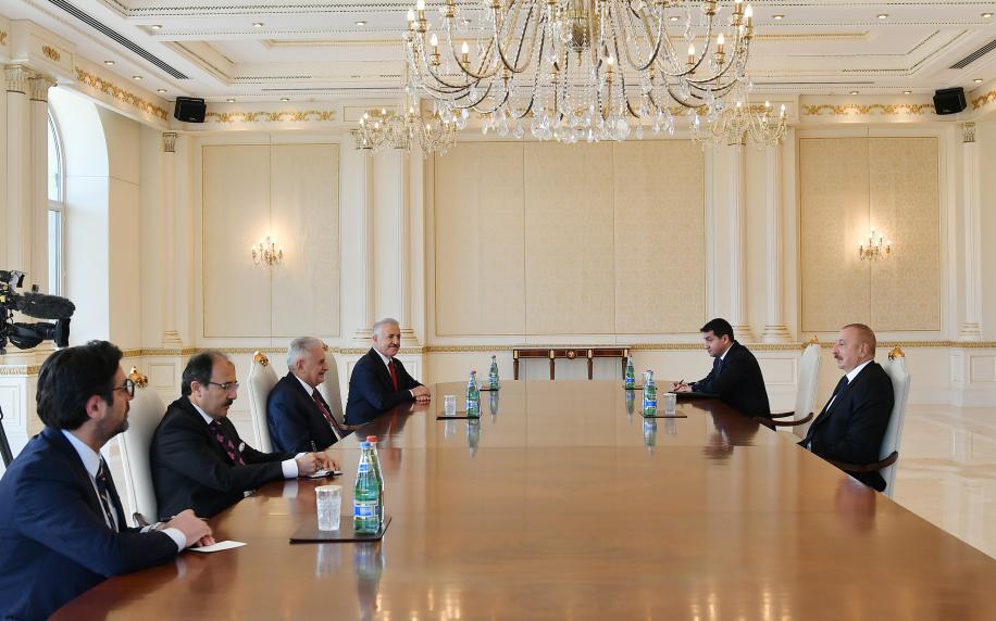 Ilham Aliyev received former Turkish PM Binali Yildirim