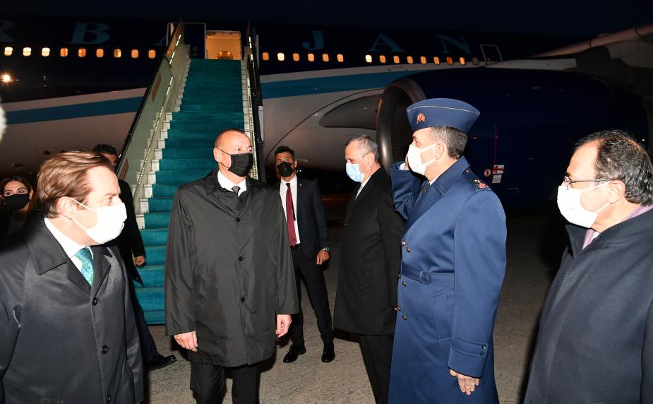 Ilham Aliyev arrived in Turkey