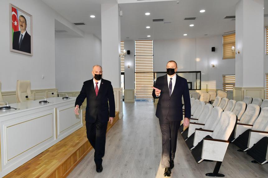 İlham Əliyev AZƏRTAC-ın yeni binası ilə tanış olub