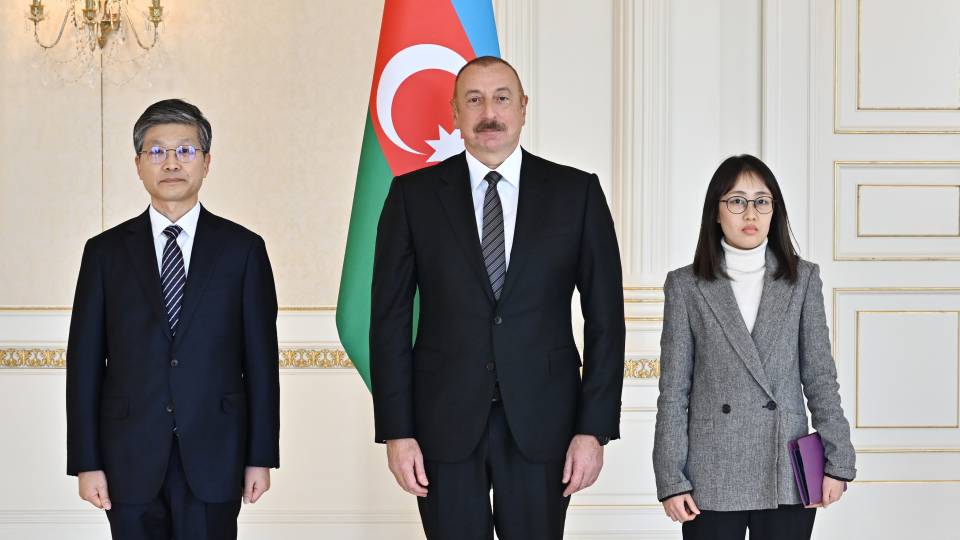 Ilham Aliyev received credentials of incoming ambassador of the Republic of Korea 