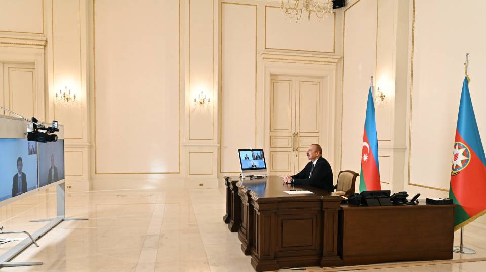 Ilham Aliyev received in video format Secretary General of World Customs Organization