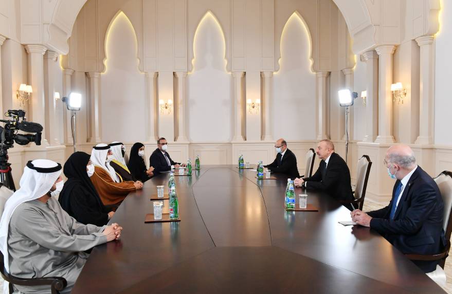 Ilham Aliyev received a delegation led by the Minister of Energy and Infrastructure of the United Arab Emirates