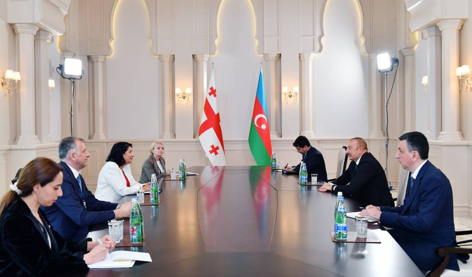 Ильхам Алиев встретился с Президентом Грузии Саломе Зурабишвили