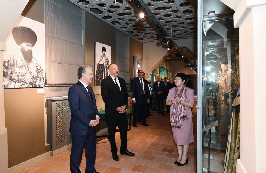 Ilham Aliyev viewed Nurullaboy Palace Complex in city Khiva