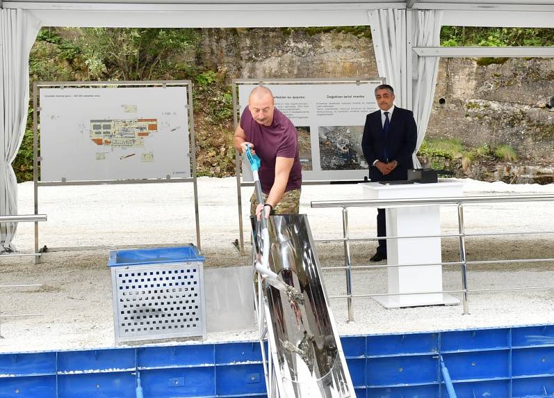 В Кяльбаджаре заложен фундамент завода минеральной воды «Истису»