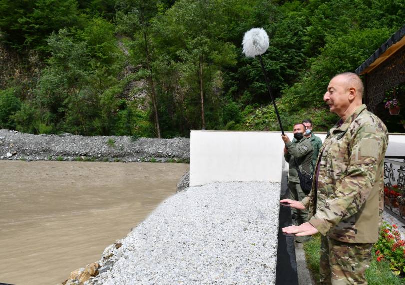 Ilham Aliyev attended the opening of “Kalbadjar-1” Small Hydroelectric Power Station