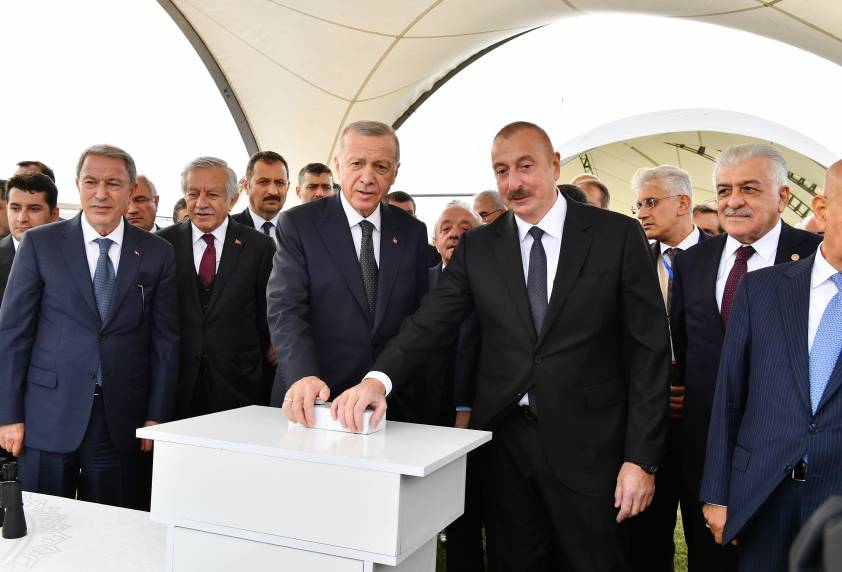 Ilham Aliyev and President Recep Tayyip Erdogan attend ceremony to lay foundation stone for “Azerbaijan-Turkiye International Forestry Training Center”, “Smart Seedlings" and "Friendship Forest" Complex