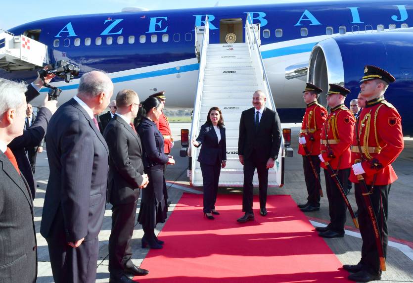 Ilham Aliyev arrived in Albania for state visit