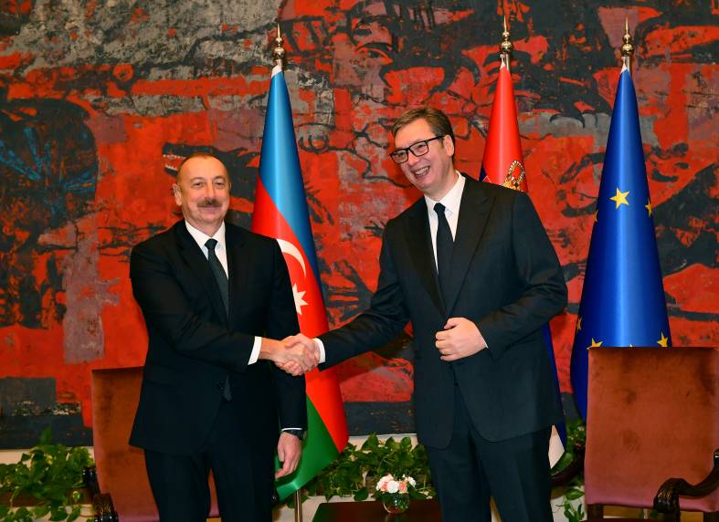 В Белграде состоялась встреча Ильхама Алиева с Президентом Сербии Александром Вучичем один на один
