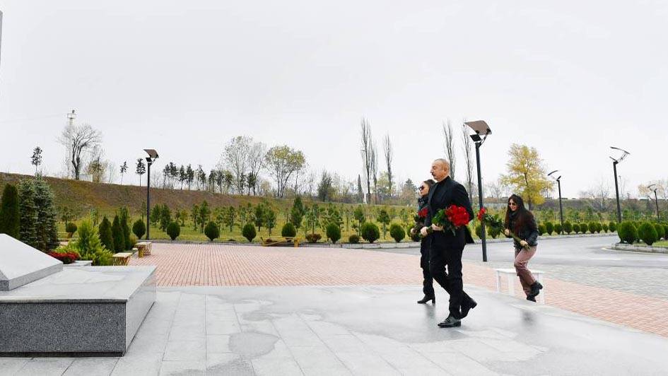 Ilham Aliyev and First Lady Mehriban Aliyeva visited Shaki district