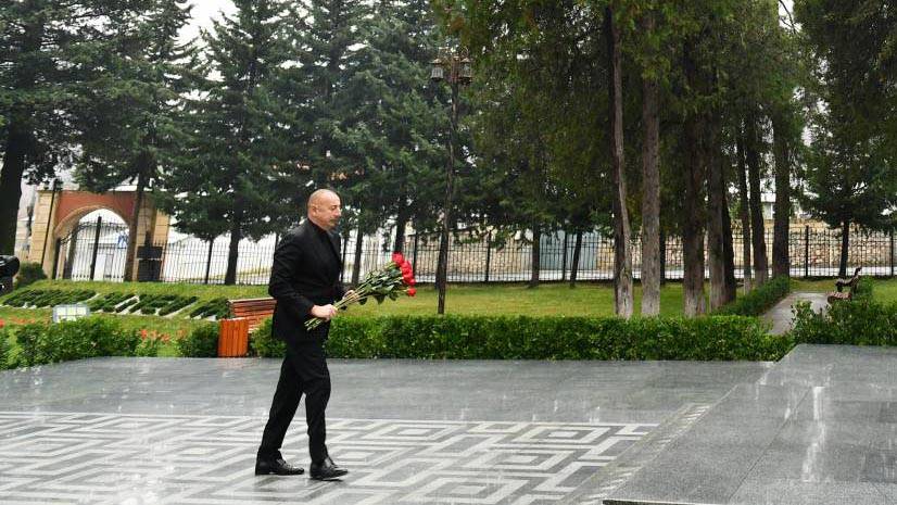 Ilham Aliyev paid visit to Oghuz district