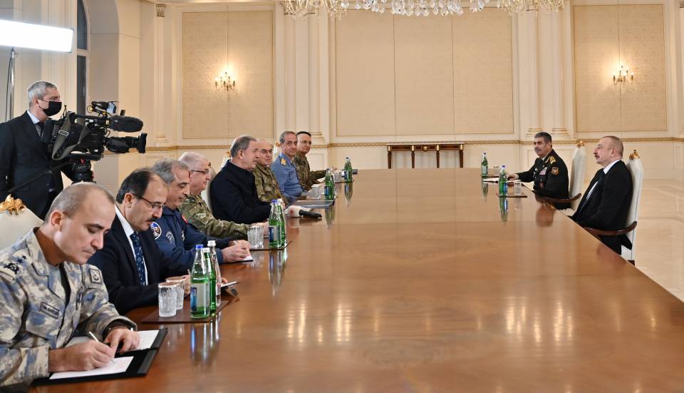 Ilham Aliyev received a delegation led by the Minister of National Defense of Turkiye
