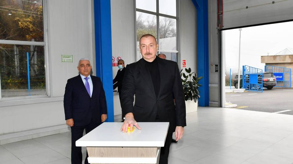 Visit of Ilham Aliyev to Shaki and Oghuz