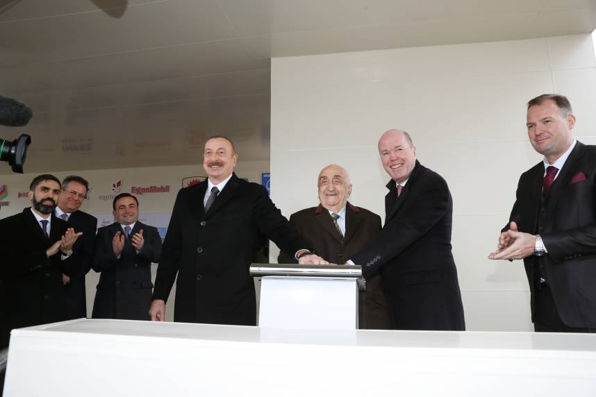 Ilham Aliyev attended Azeri Central East jacket sail-away ceremony