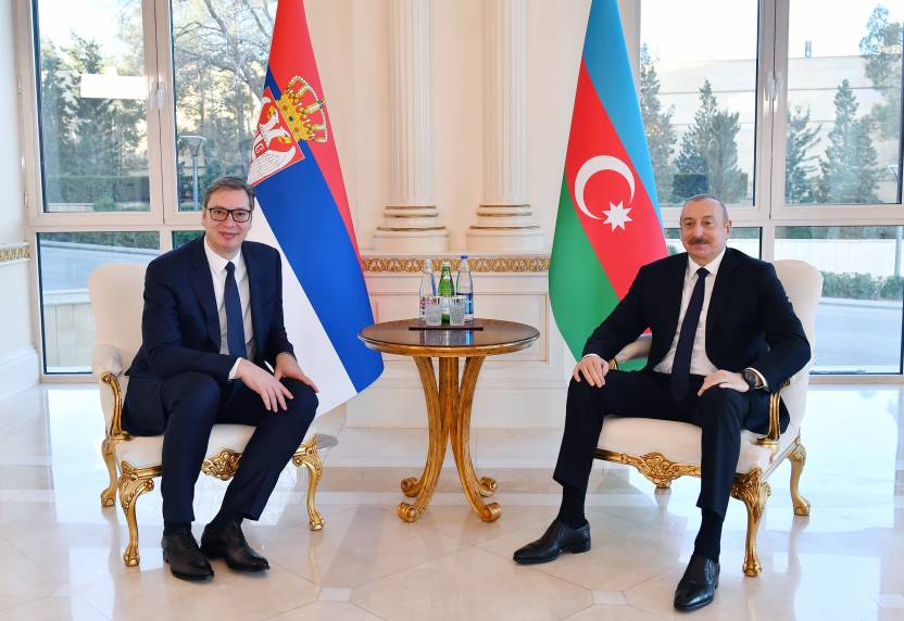 Состоялась встреча Ильхама Алиева с Президентом Сербии Александаром Вучичем один на один