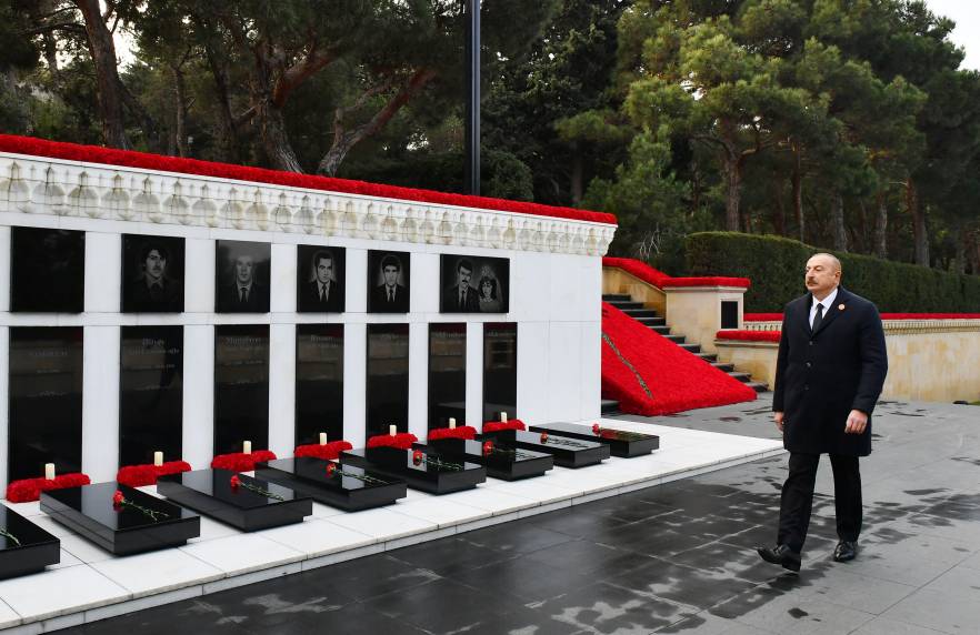 Ilham Aliyev visited Alley of Martyrs on 33rd anniversary of 20 January tragedy