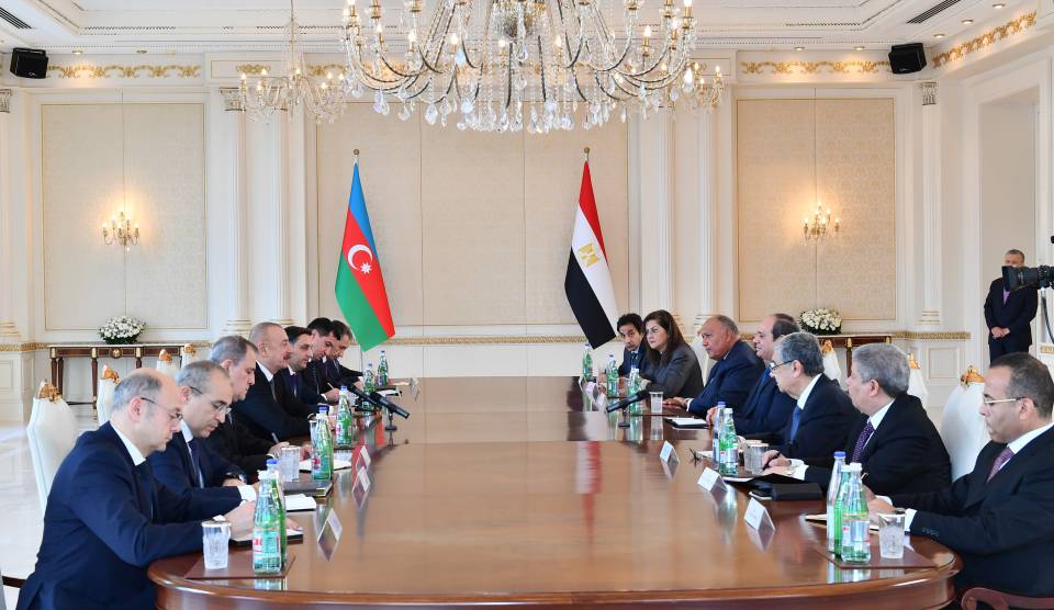 Presidents of Azerbaijan and Egypt held expanded meeting