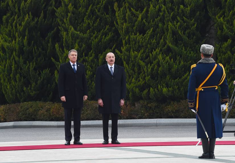 Rumıniya Prezidenti Klaus Yohannisin rəsmi qarşılanma mərasimi olub