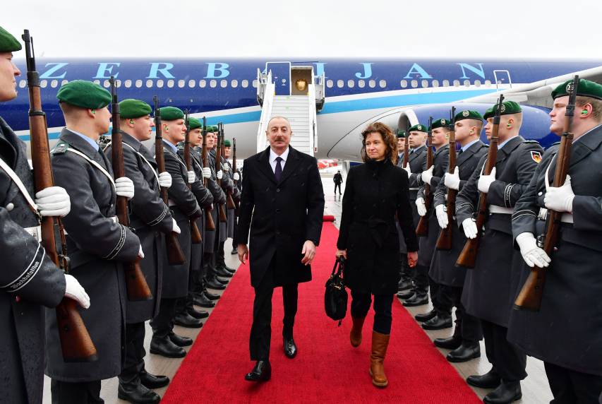 Ilham Aliyev arrived in Germany for working visit