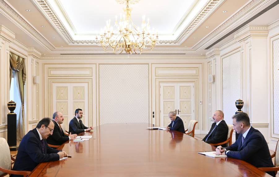 Ильхам Алиев принял министра промышленности и технологий Турции
