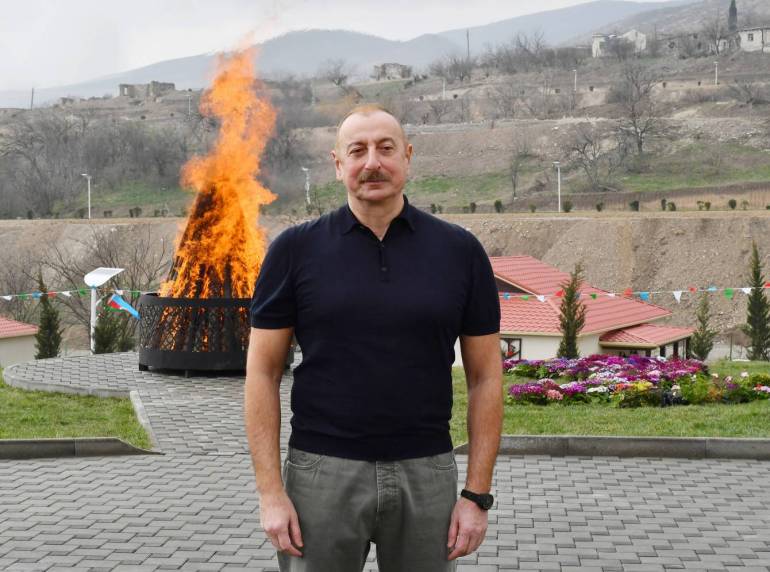 Visit of Ilham Aliyev to Tartar district